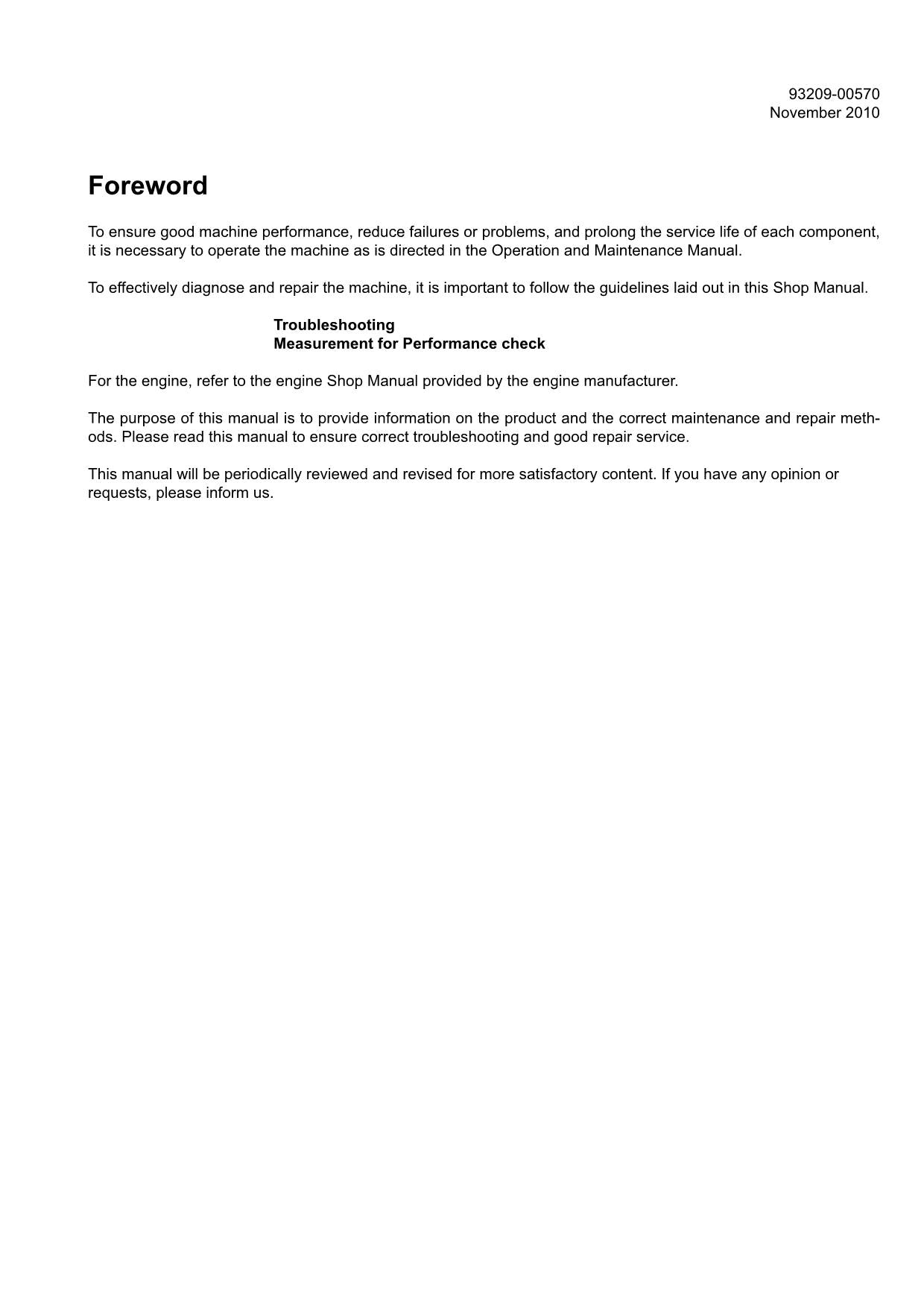 Hitachi ZW220-G Wheel Loader Technical Manual Troubleshooting