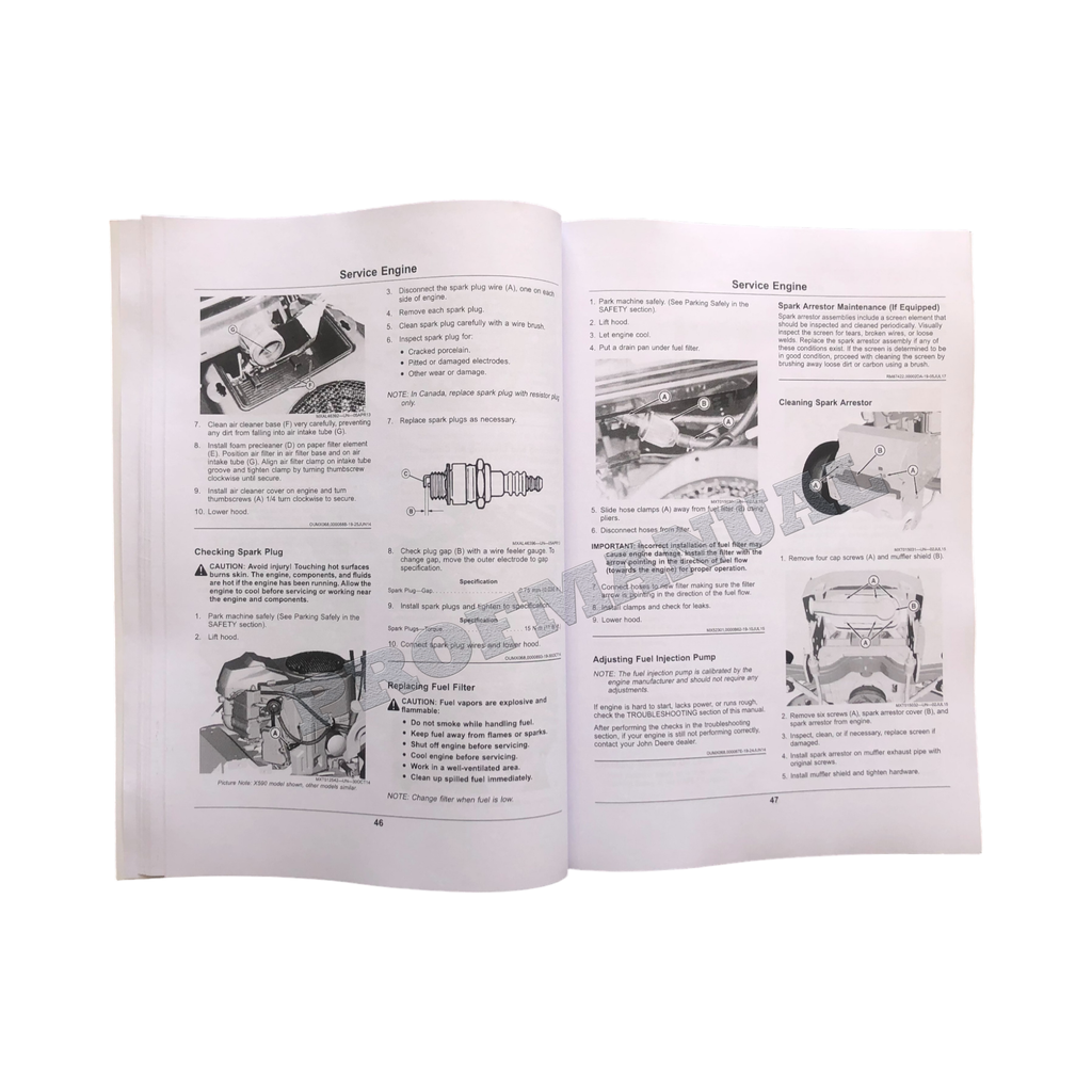 MANUAL DEL OPERADOR DEL TRACTOR JOHN DEERE X570 X580 X584 X590 ¡+BONIFICACIÓN!