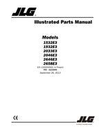 JLG 1532E3 1932E3 2033E3 2046E3 2646E3 2658E3 Scissor Parts Catalog Manual