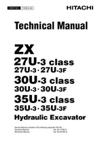 Hitachi ZX30U-3F ZX35U-3 ZX35U-3F Excavator Service Manual with Schemes