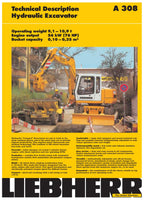 Liebherr A308 Excavator  Operators manual