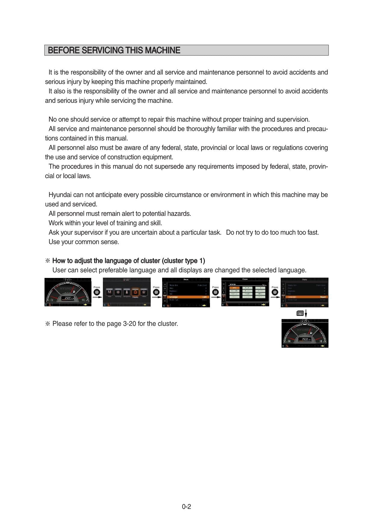 Hyundai R140W-9S WHEELED EXCAVATOR Operators Maintenance Manual