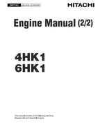 Hitachi 4HK1 6HK1 2-2 Engine Service manual