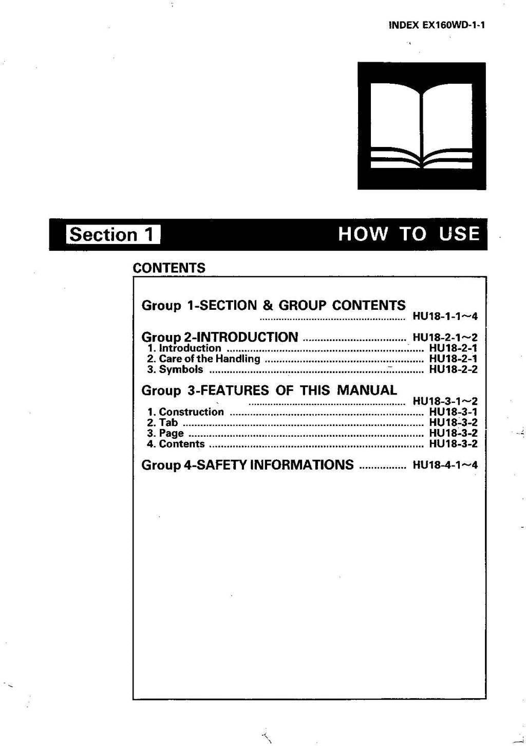 HITACHI EX160WD Excavator Service Manual