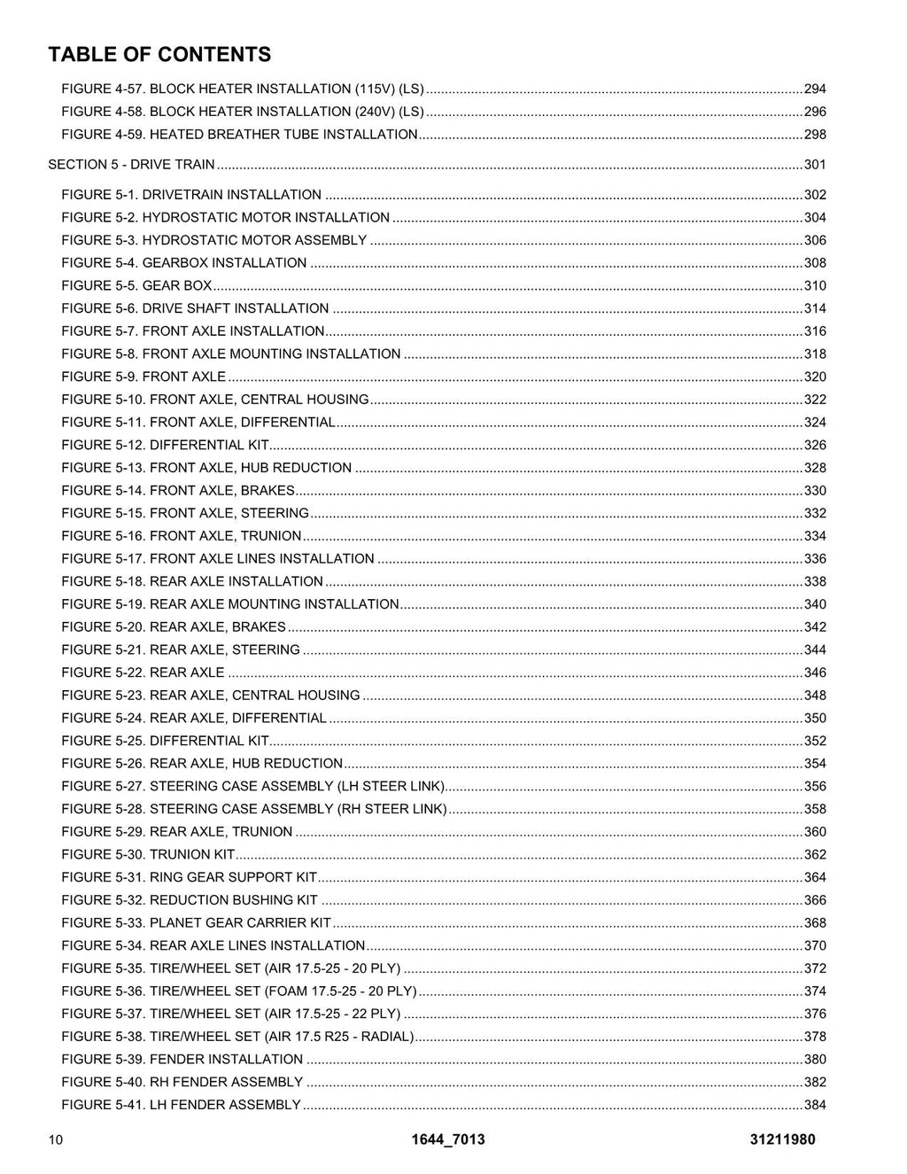 JLG 1644 7013H Telehandler  Parts Catalog Manual