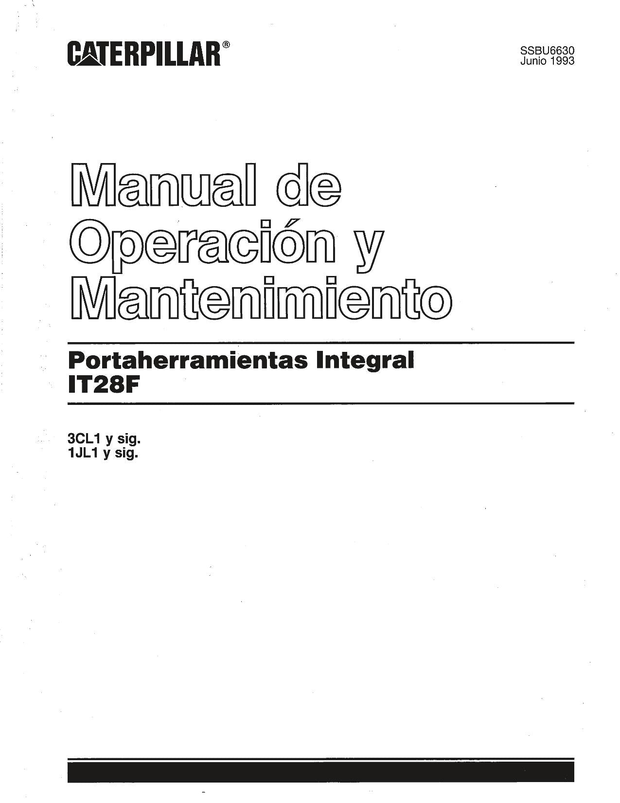 Caterpillar IT28F Cargador de ruedas Manual de Operación y Mantenimiento Español