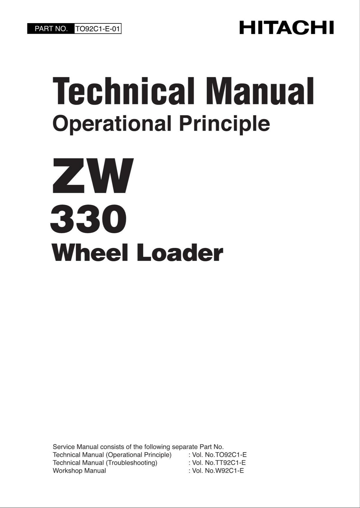 Hitachi ZW330 Wheel Loader Technical Manual Operational Principle