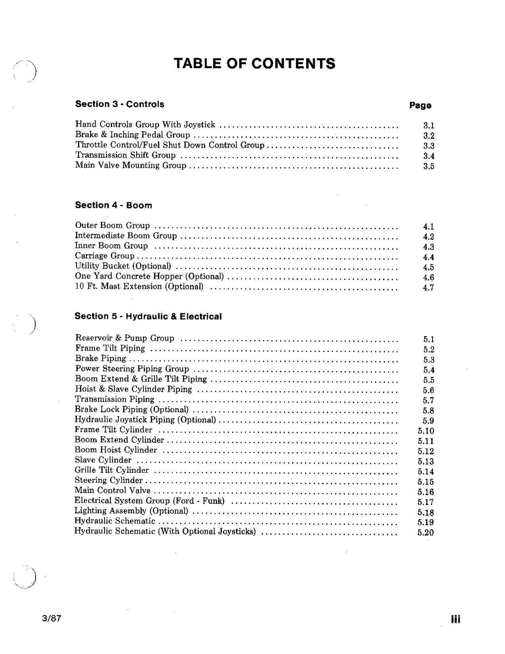 SKYTRAK 8038 Telehandler Parts Catalog Manual