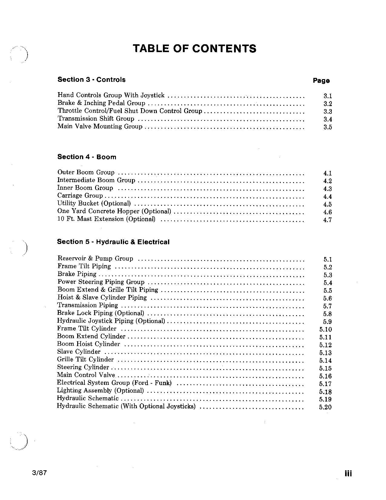 SKYTRAK 8038 Telehandler Parts Catalog Manual