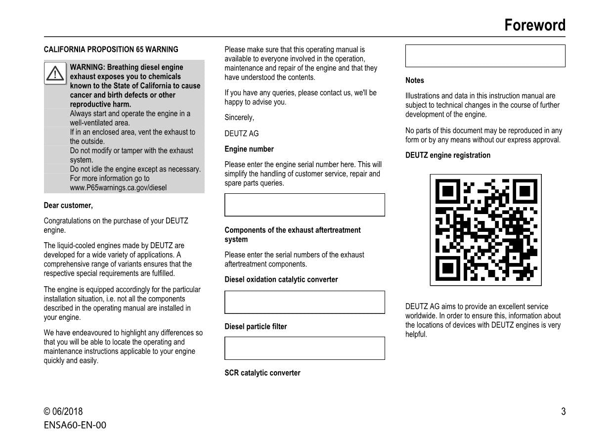 Hitachi TCD3.6L4 Tier 4 Compatible Wheel Loader Engine Manual