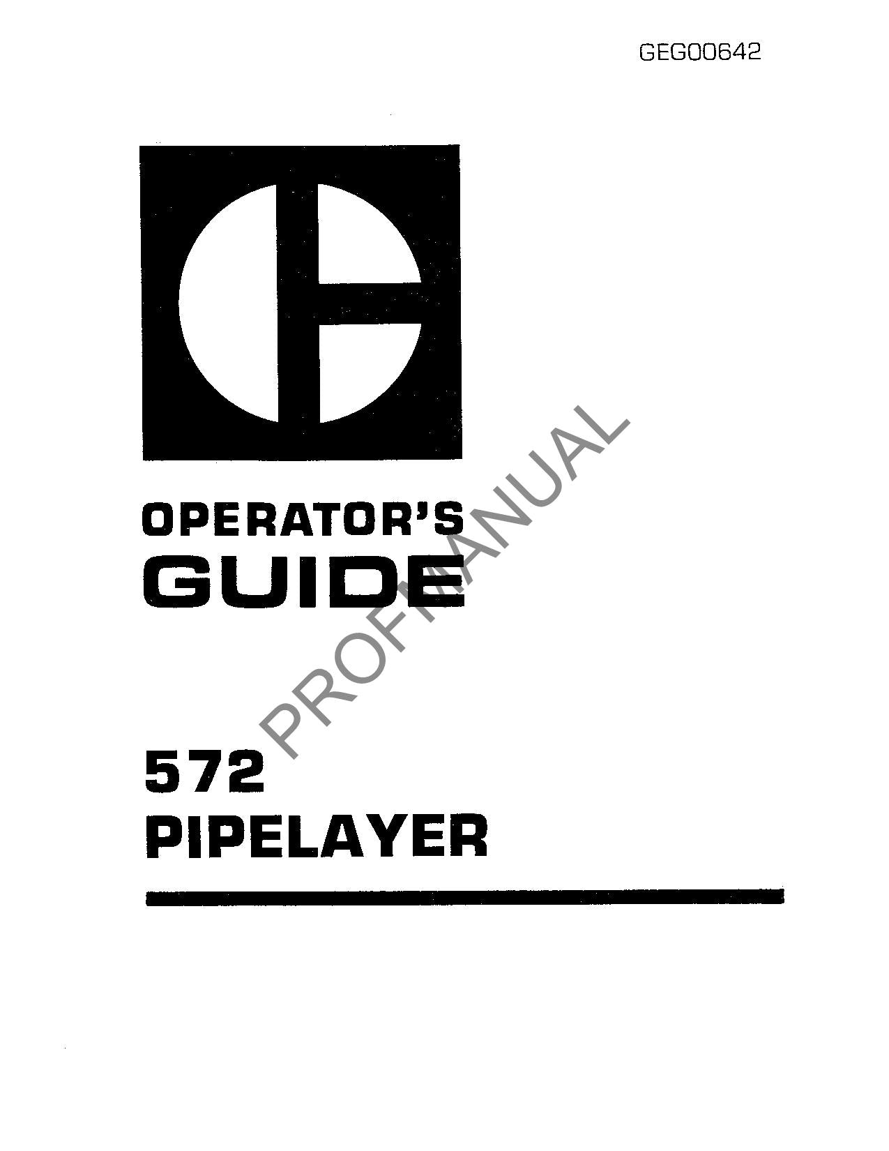 Manual de mantenimiento del operador del tiendetubos Caterpillar 572