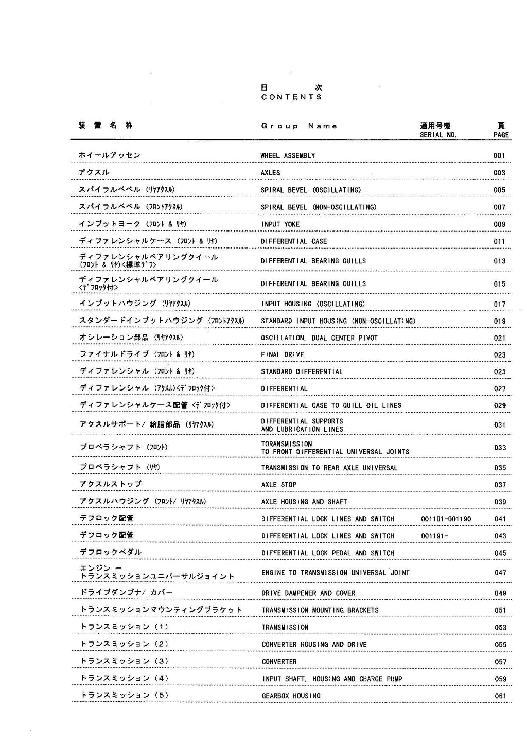 Hitachi LX100-2 Wheel Loader Parts Catalog Manual SN 001101-up