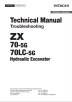 HITACHI ZX70-5G ZX70LC-5G Excavator Troubleshooting +Schematic Technical Manual