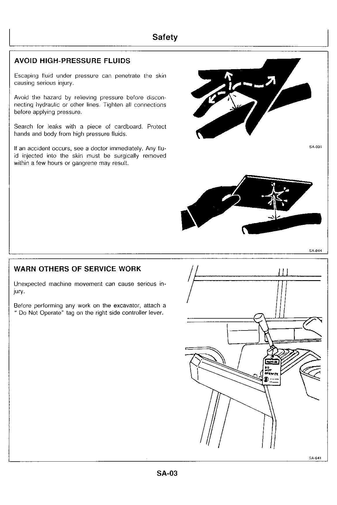 HITACHI EX60-2 Excavator Service Manual