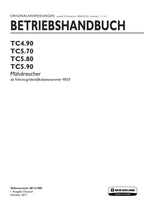 New Holland TC4 90 TC5 70 TC5 80 TC5 90 Mähdrescher Betriebsanleitung