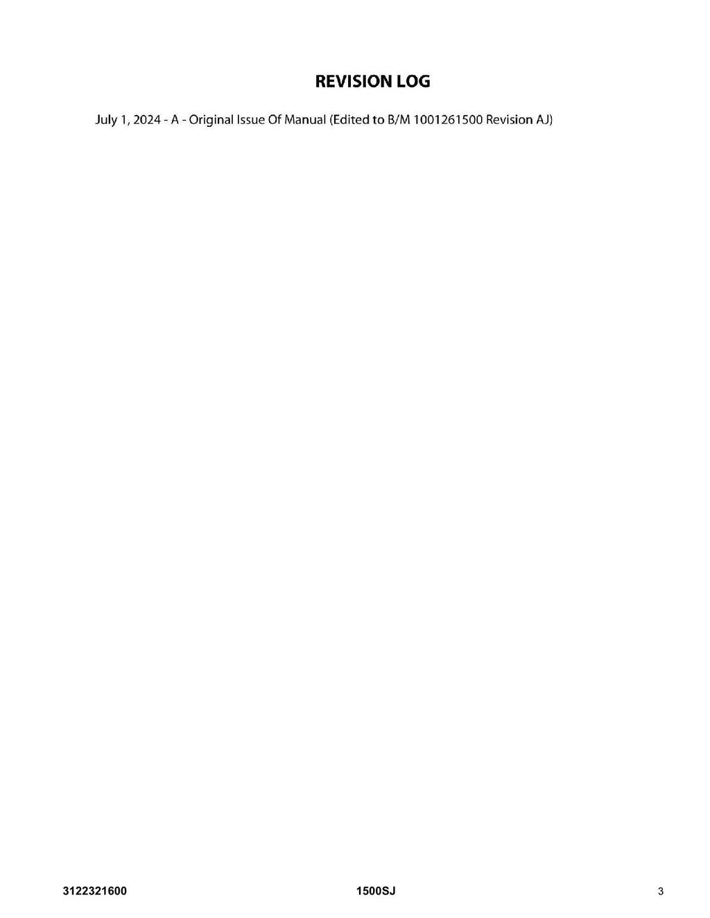 JLG 1500SJ  Boom Lift Parts Catalog Manual