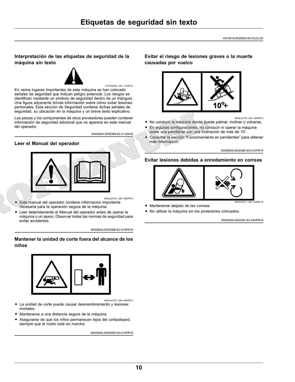John Deere S180 S170 S100 S120 S110 S140 S130 S160 Tractor Manual del Operador