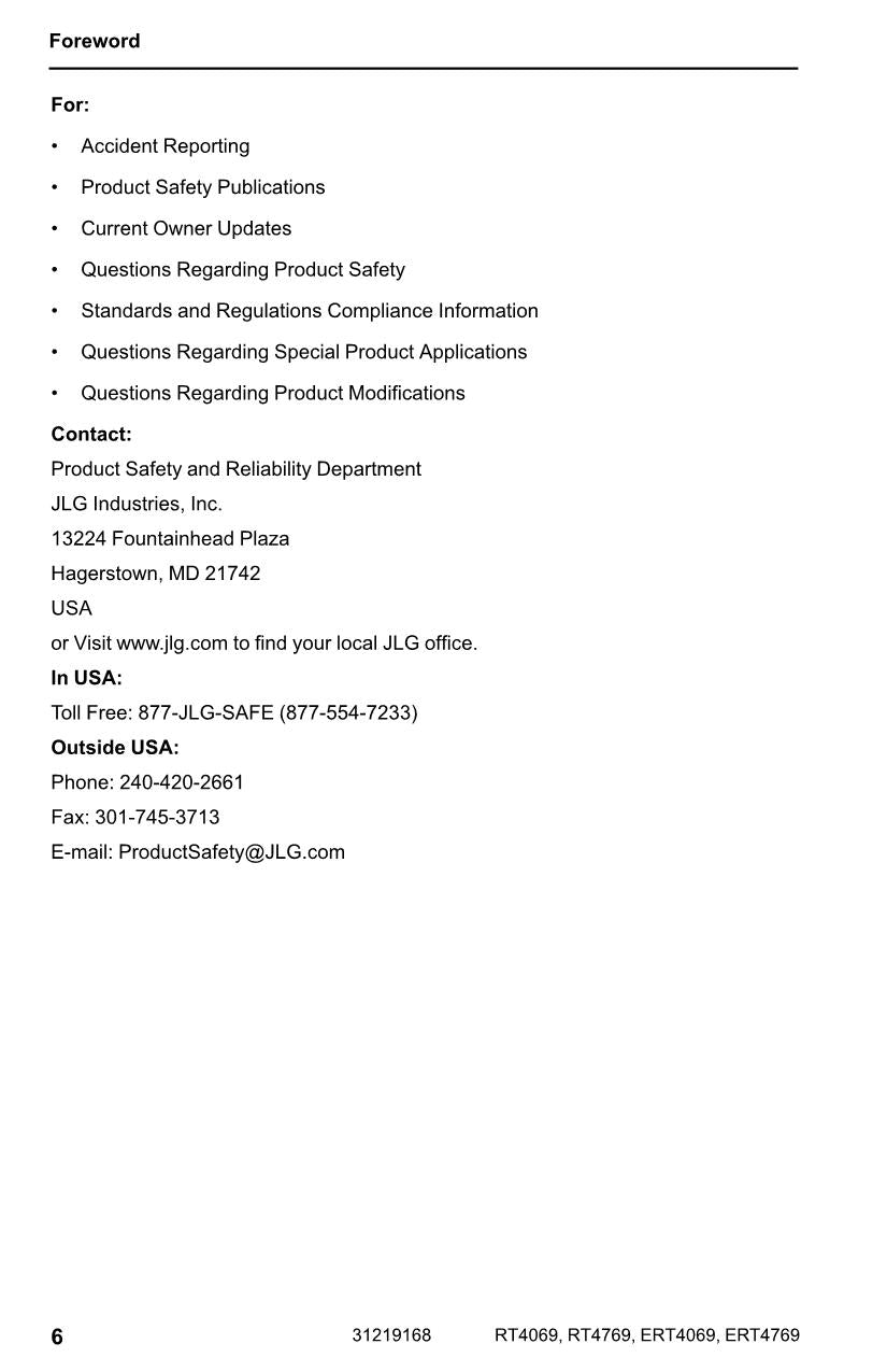 Manual del operador del elevador de tijera JLG ERT4069 ERT4769 RT4069 RT4769 31219168