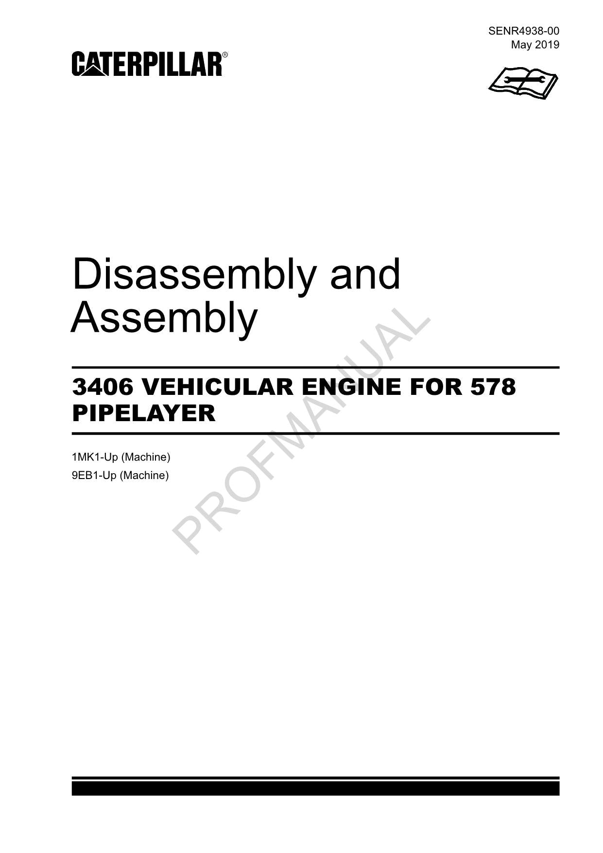 Manual de desmontaje y montaje del Distribuidor de Tuberías Caterpillar CAT 3406 MOTOR VEHICULAR 578