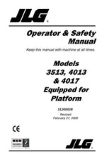 Manual del operador de mantenimiento y operación de manipuladores telescópicos JLG 3513 4013 4017 31200028