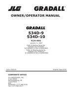 Servicio de operación del manipulador telescópico GRADALL JLG 534D-10 534D-9