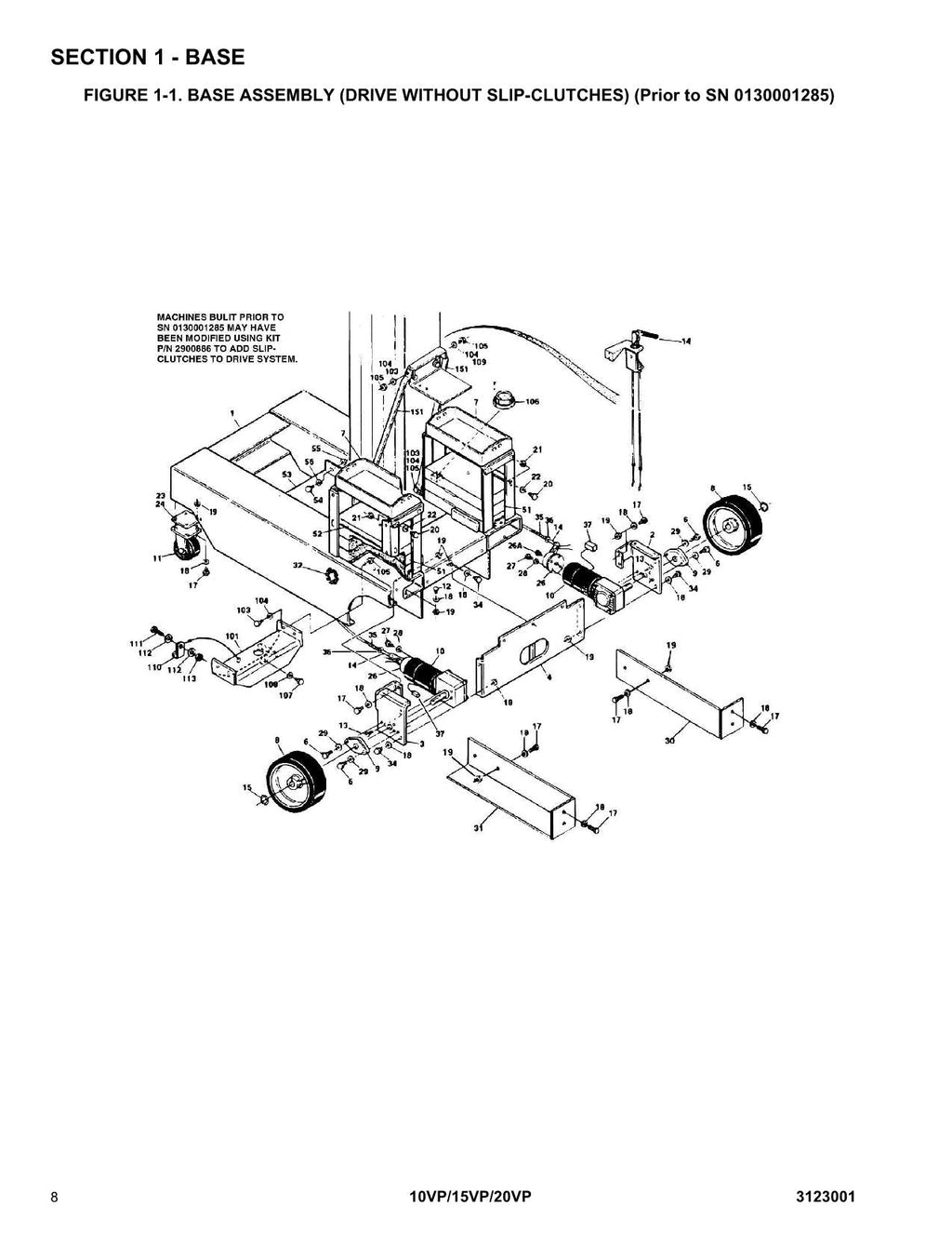 Manual de servicio y operación de piezas del mástil vertical JLG 10VP 15VP 20VP