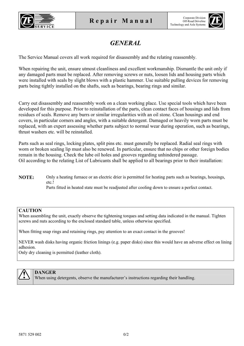 Hitachi Axle Wheel Loader Workshop Manual