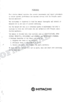 HITACHI UH171 Excavator Repair Service Manual
