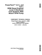 John Deere PowerTech TM 4.5 L 6.8 L OEM Engine Fuel System REPAIR SERVICE MANUAL