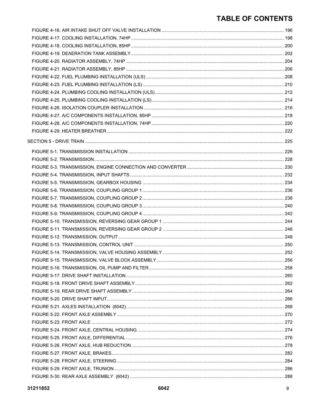 SKYTRAK 6042 Telehandler Parts Catalog Manual 31211852