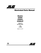 JLG E300A E300AJ E300AJP Boom Lift Parts Catalog Manual