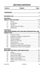 JLG 800S 860SJ Boom Lift Maintenance Operation Operators Manual 3122320200