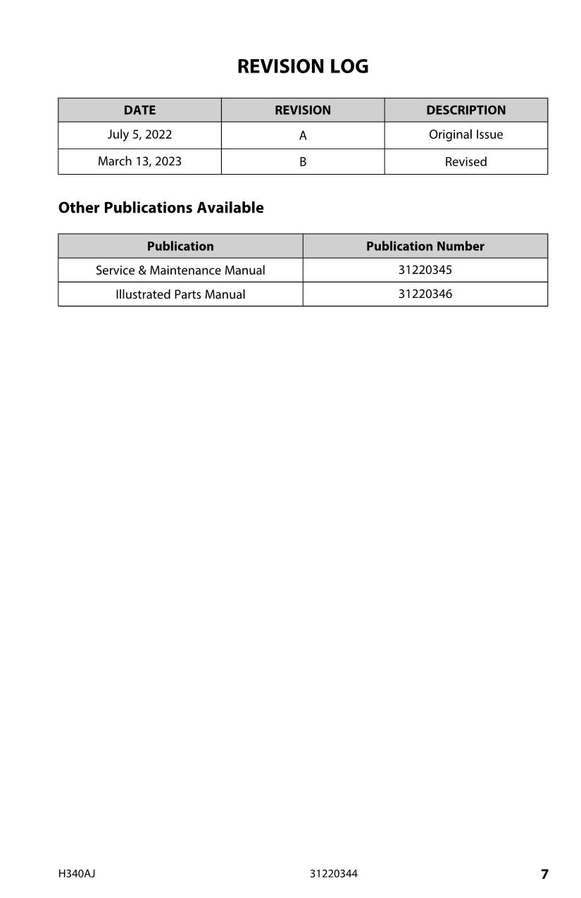 Manual del operador de mantenimiento y operación de la plataforma elevadora JLG H340AJ 31220344