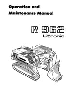 Liebherr R962 Litronic Excavator Operators manual