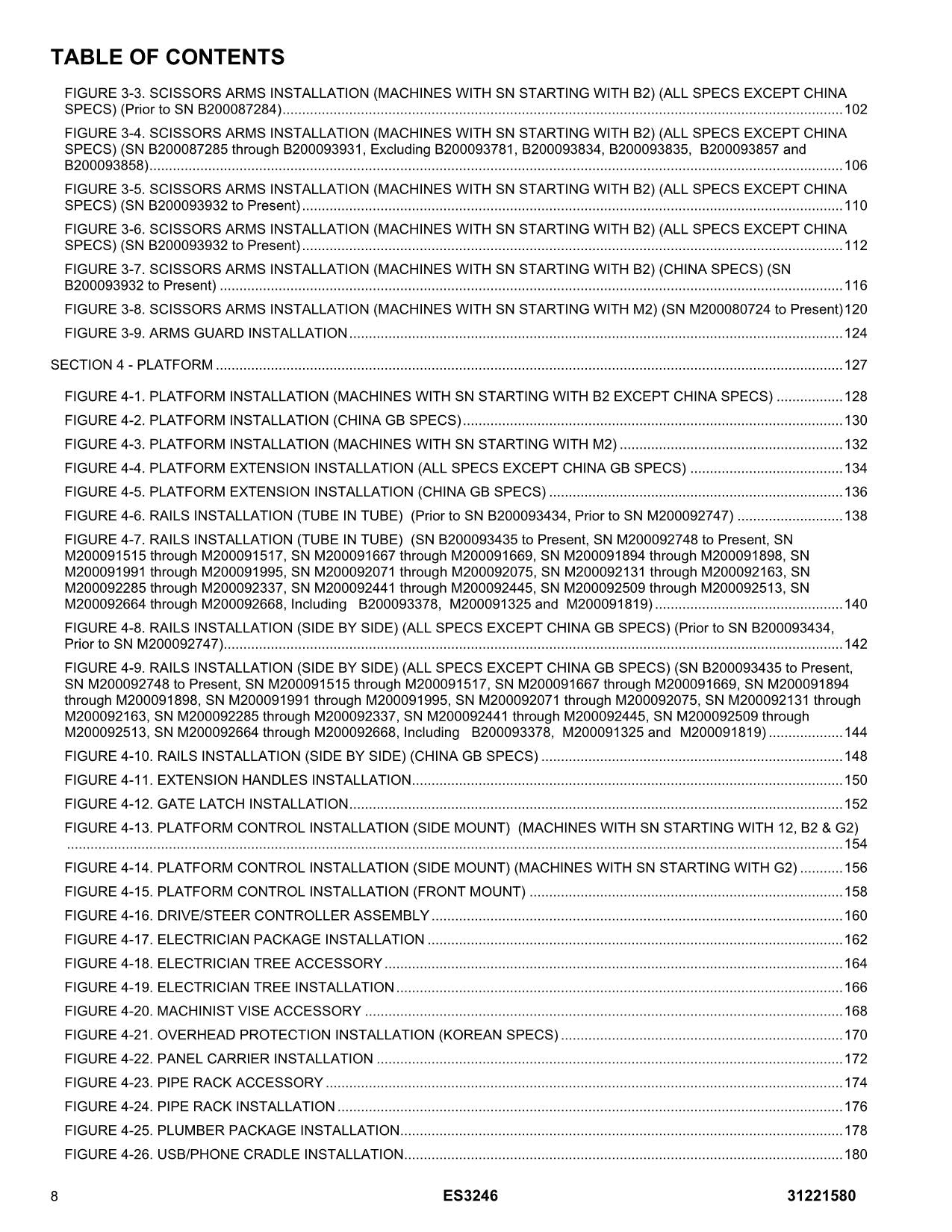 Manual del catálogo de piezas del elevador de tijera JLG ES3246