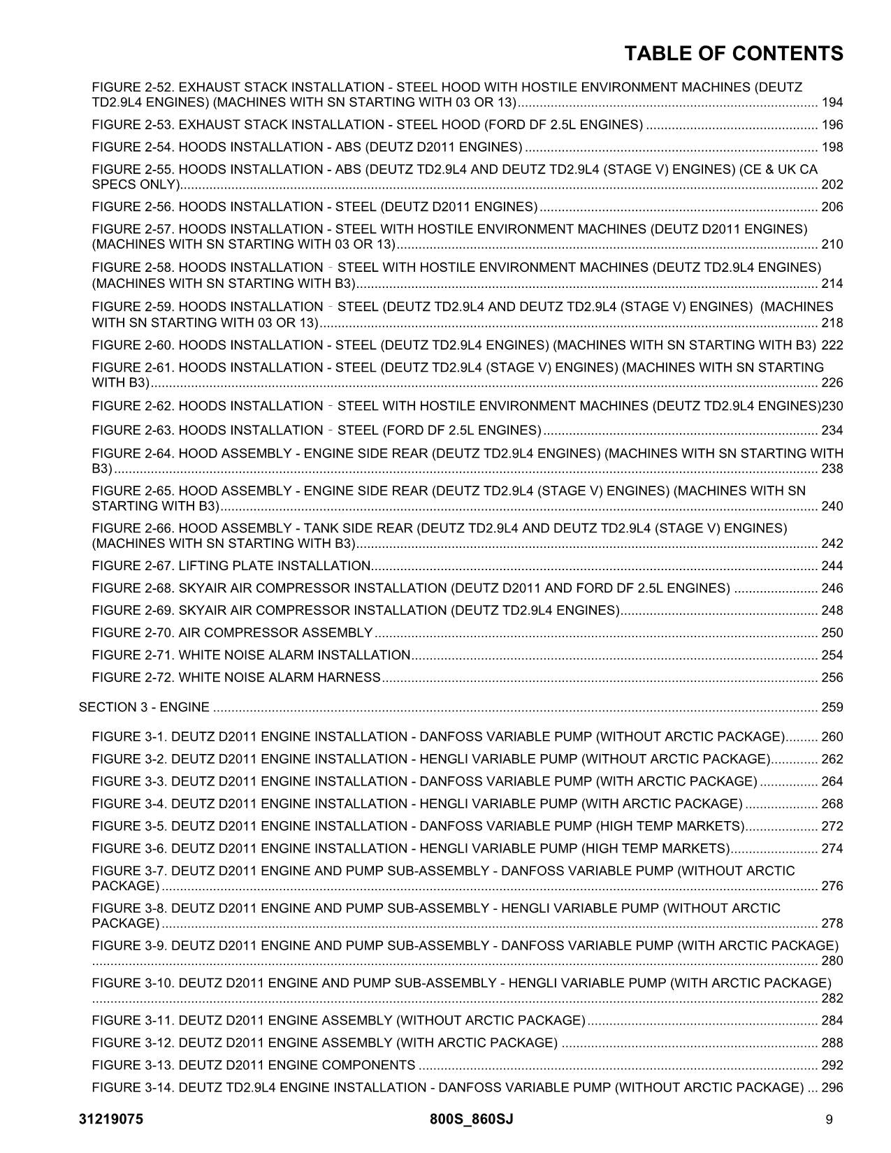 JLG 800S 860SJ Boom Lift  Parts Catalog Manual 31219075