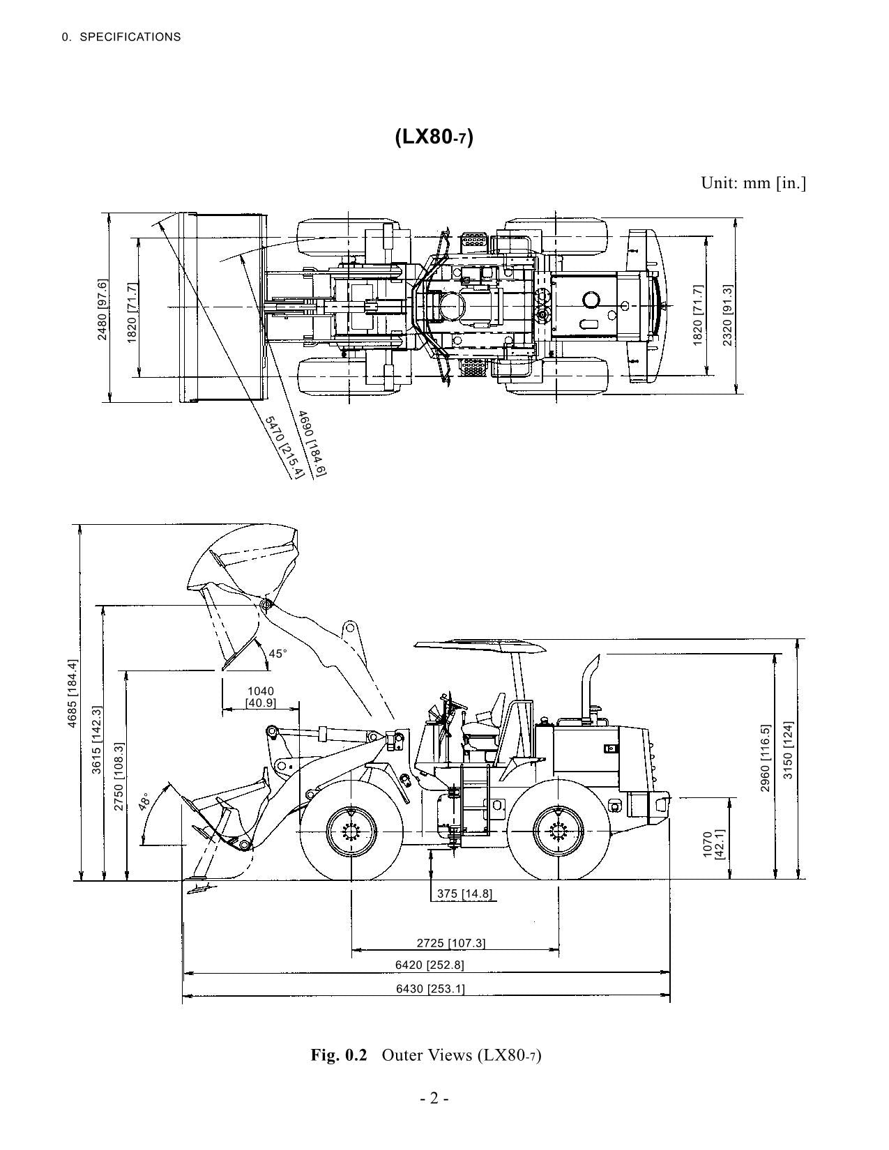 Hitachi LX70-7 LX80-7 Wheel Loader Technical Manual +Schematics KM-TL077E-00