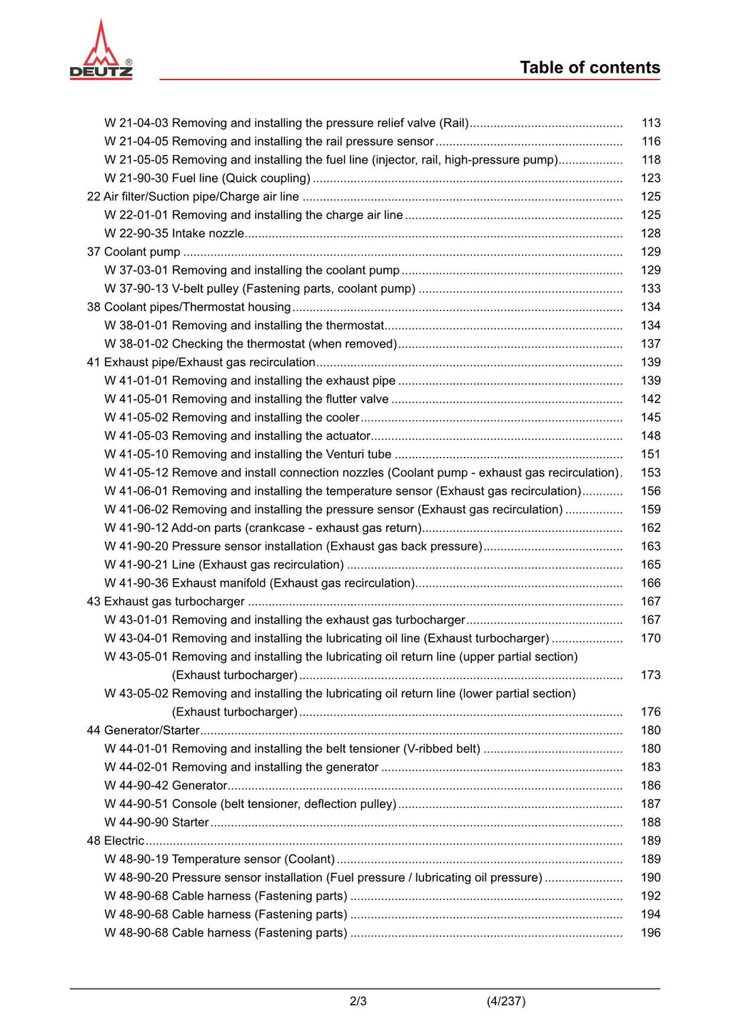 Deutz Hitachi TD TCD 2.9 L4 Engine Wheel Loader Workshop Manual