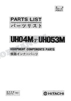 HITACHI UH04M-7 UH053M Equipment Component Excavator Parts Catalog Manual