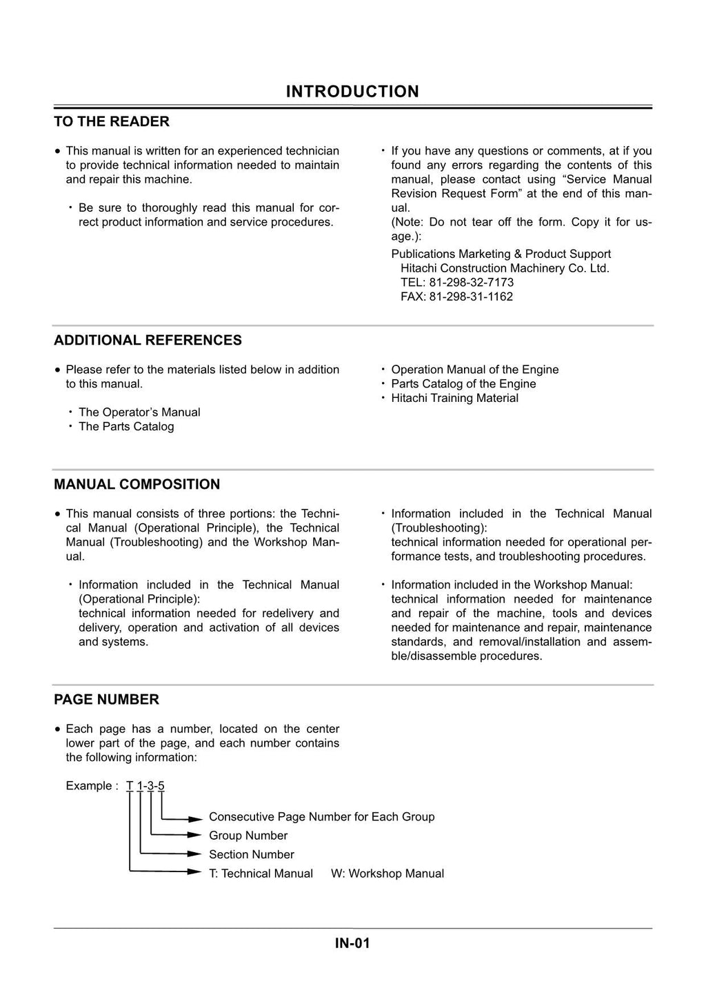 Hitachi HX220B Crawler Mounted Aerial Platform Workshop Service manual