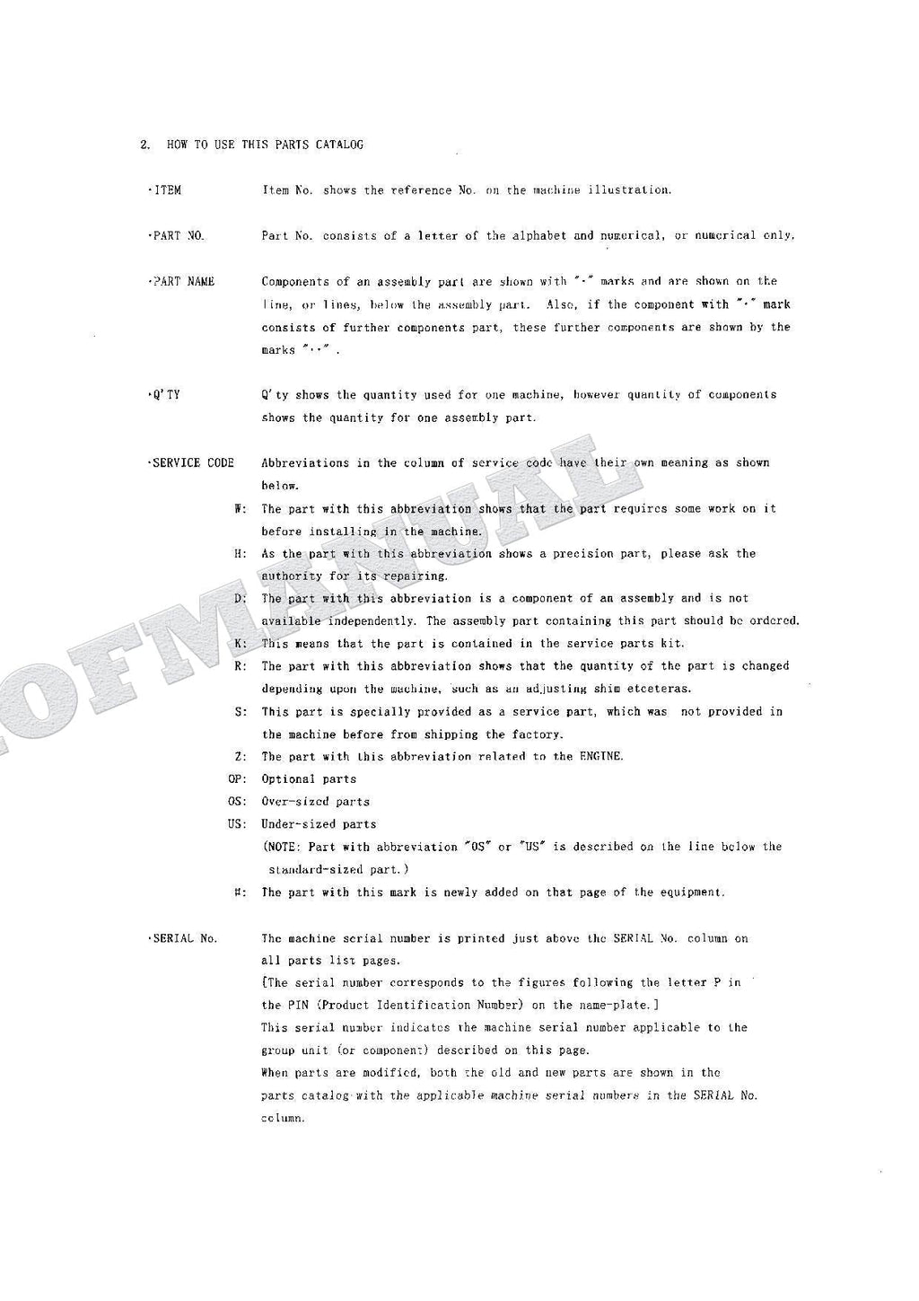 HITACHI EX135UR Excavator Parts Catalog Manual SN 001001-