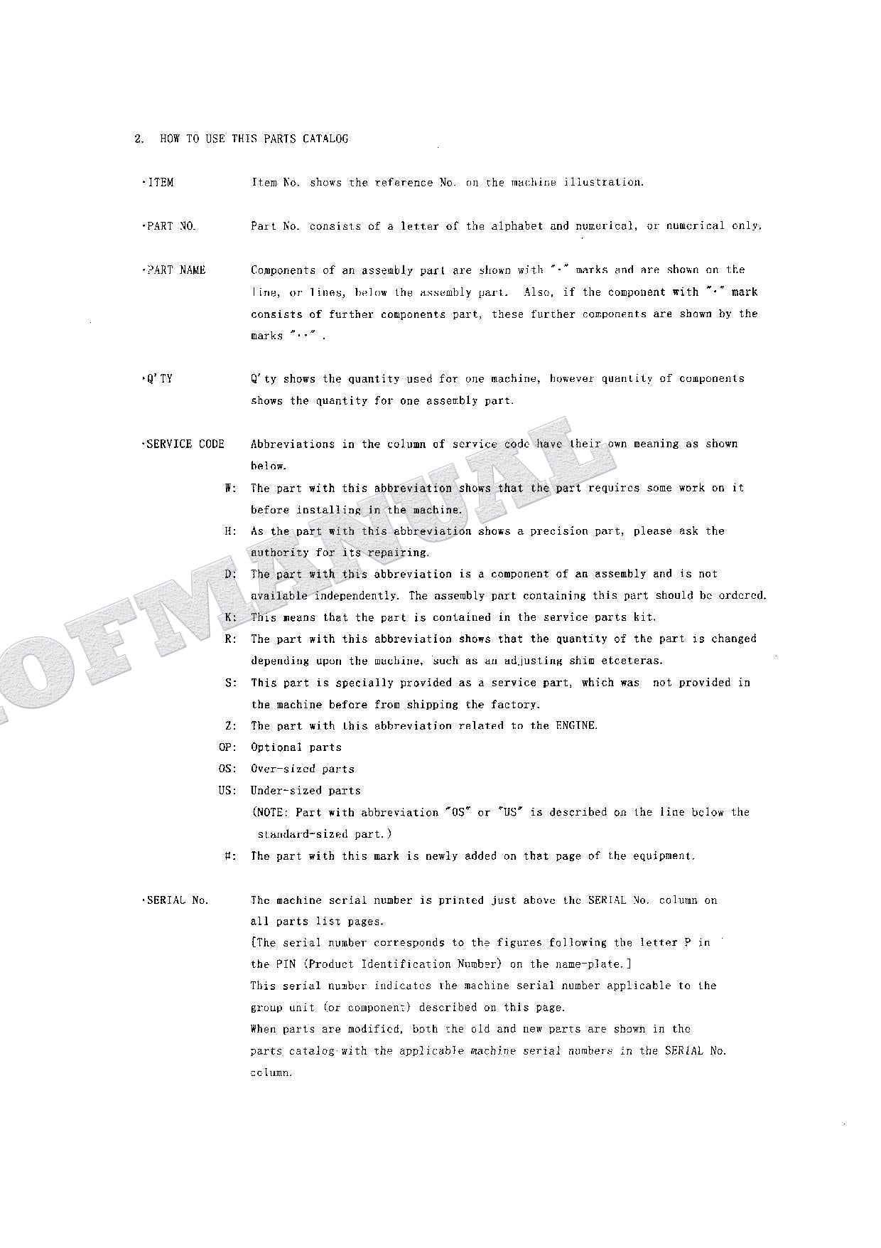 HITACHI EX135UR Excavator Parts Catalog Manual SN 001001-