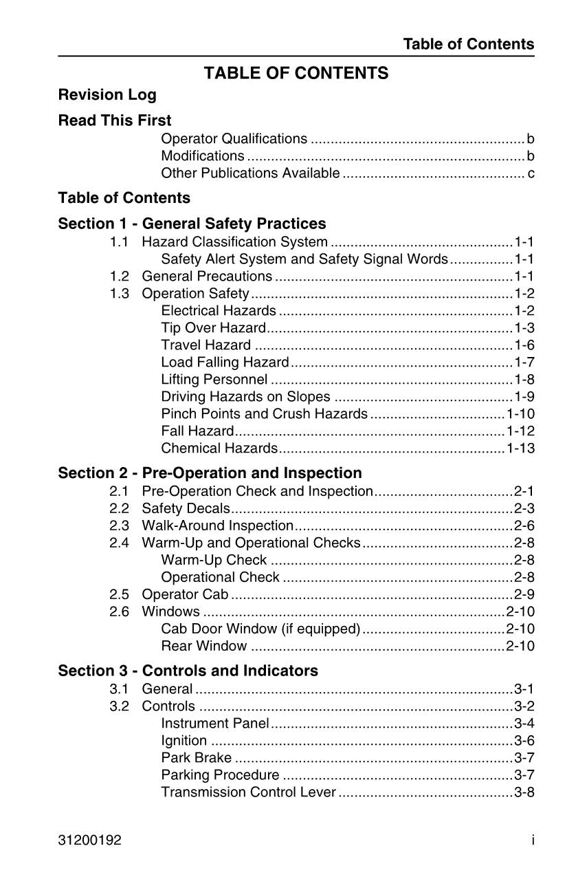 Manual del operador de mantenimiento y operación del manipulador telescópico JLG G5-19A G6-23A