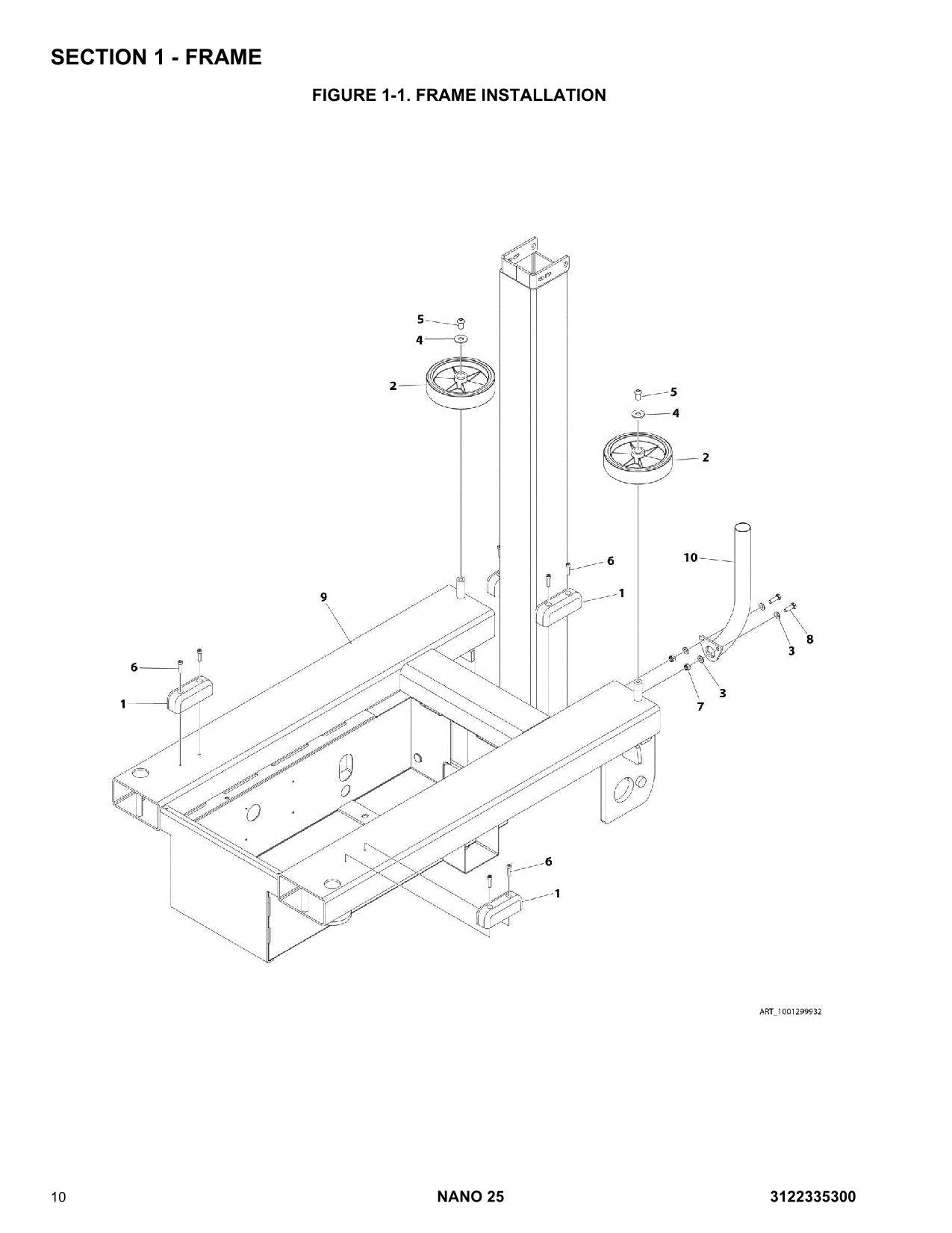 JLG NANO 25 POWER TOWER Parts Catalog Manual