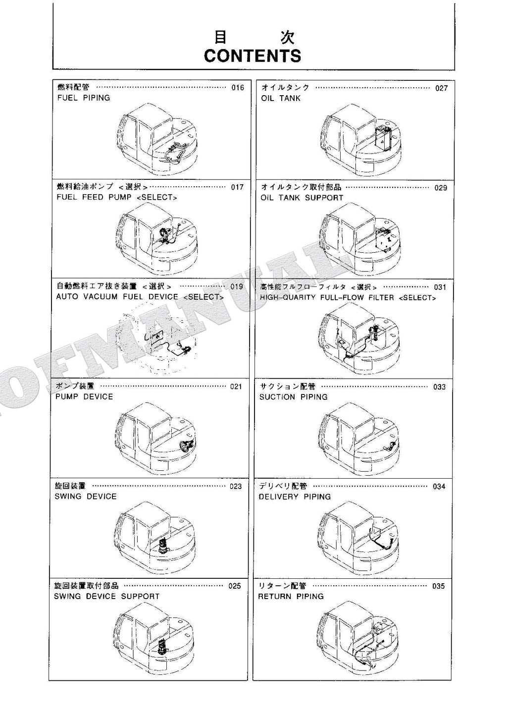 HITACHI ZAXIS ZX75US Excavator Parts Catalog Manual SN 030001-