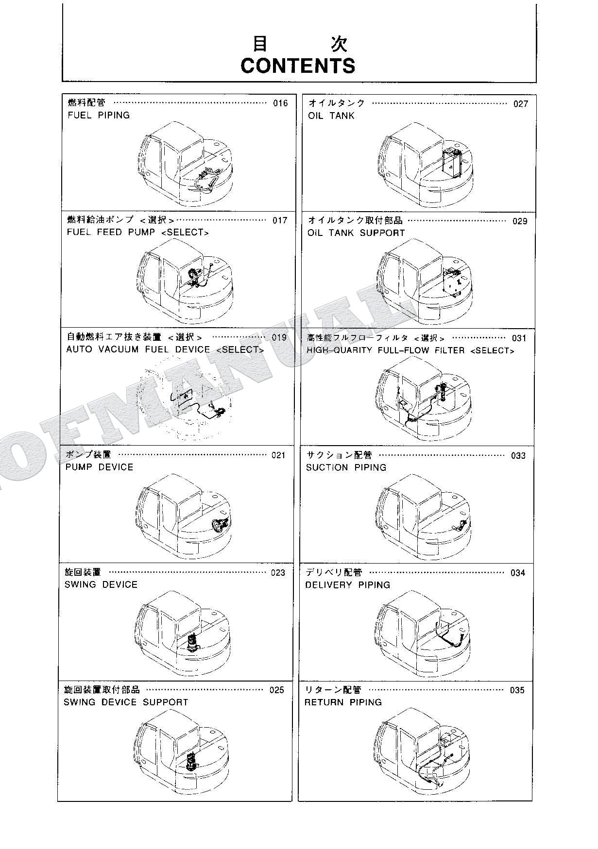 HITACHI ZAXIS ZX75US Excavator Parts Catalog Manual SN 030001-