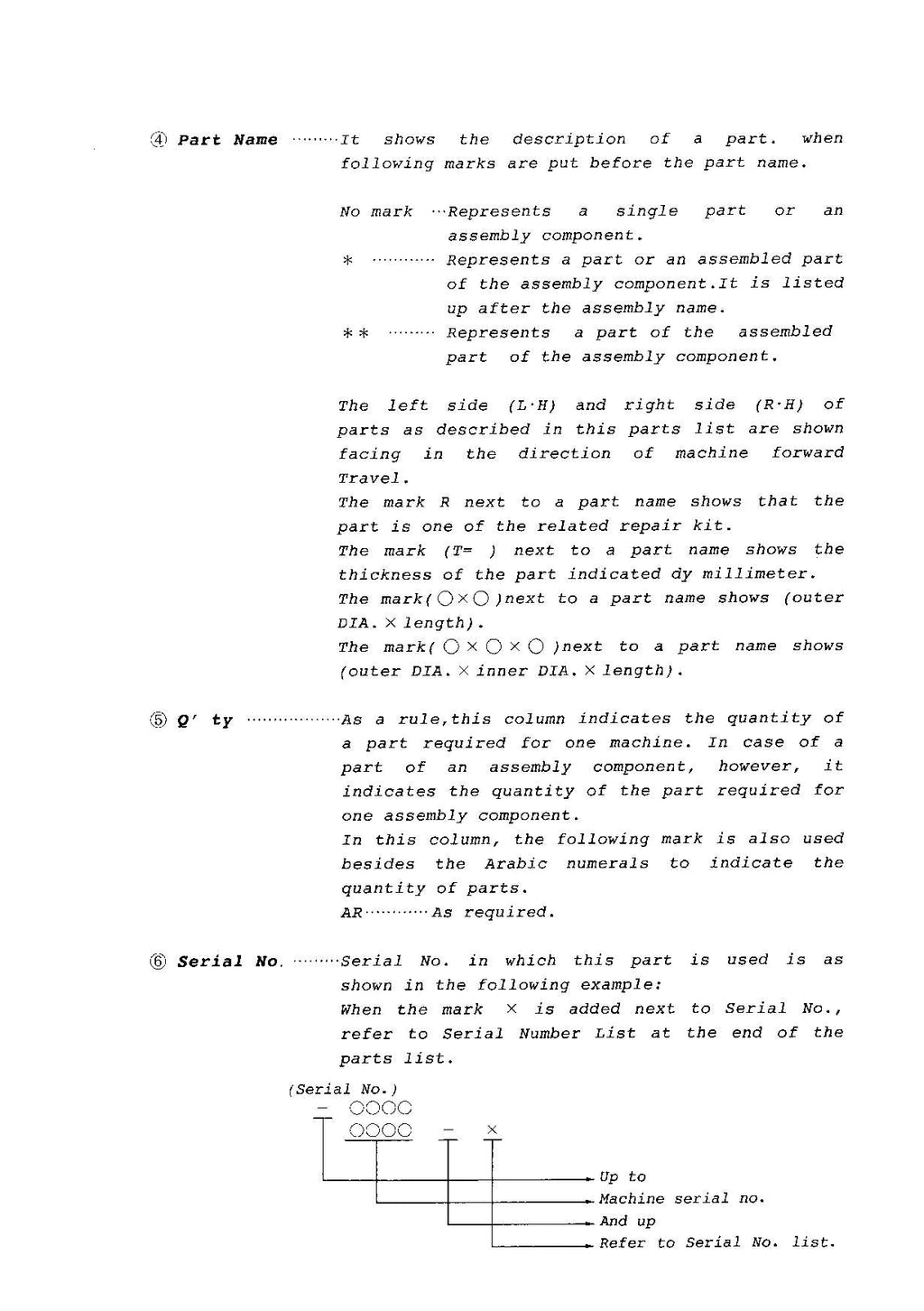 Hitachi LX15-3 Wheel Loader Parts Catalog Manual SN all