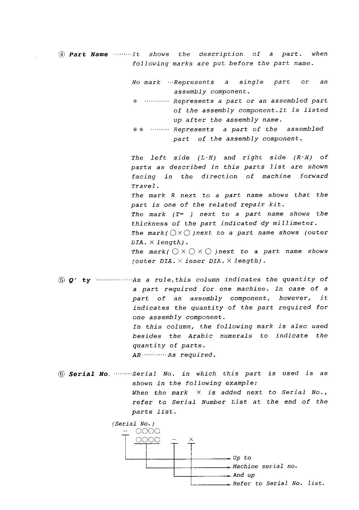 Hitachi LX15-3 Wheel Loader Parts Catalog Manual SN all