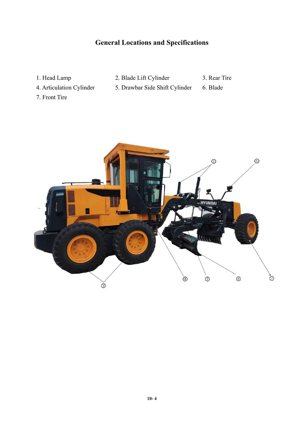 Hyundai HG190-3 MOTOR GRADER Operators Maintenance Manual