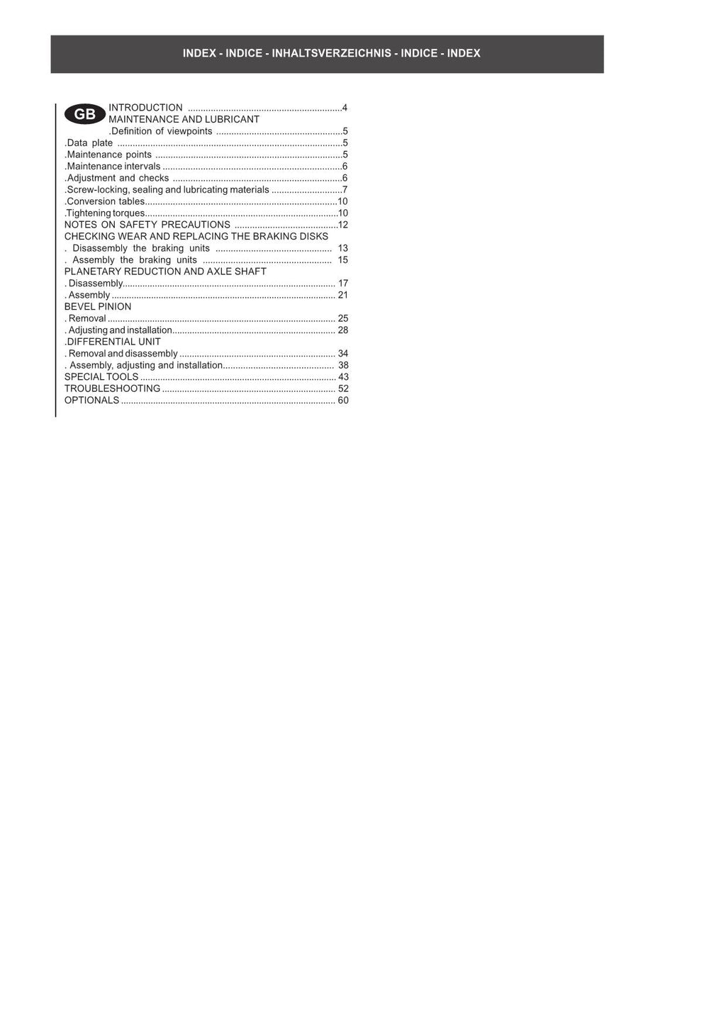 Hitachi 112-340 Axle Wheel Loader Service Manual